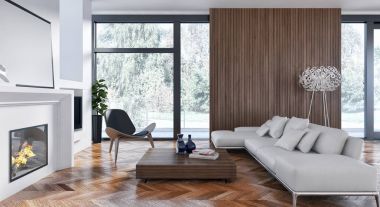 modern parlak iç mekan 3D resimleme