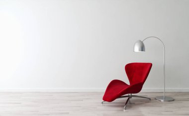 modern parlak iç mekan 3D resimleme