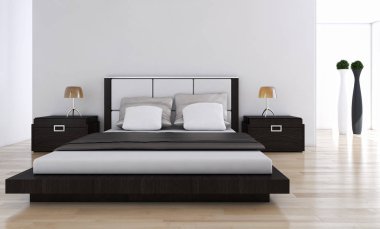 modern parlak iç mekan 3D resimleme