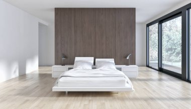 modern parlak iç mekan 3D resimleme