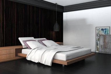 modern parlak iç mekan 3D resimleme