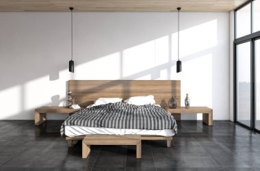 modern parlak iç mekan 3D resimleme