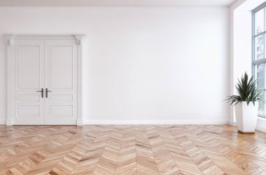 modern parlak iç mekan 3D resimleme