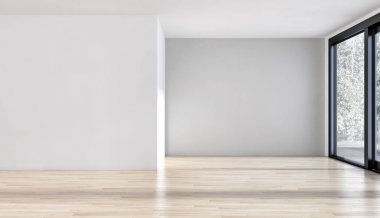 modern parlak iç mekan 3D resimleme