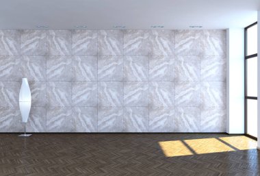 modern parlak iç mekan 3D resimleme