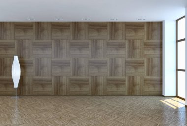 modern parlak iç mekan 3D resimleme