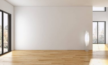 modern parlak iç mekan 3D resimleme