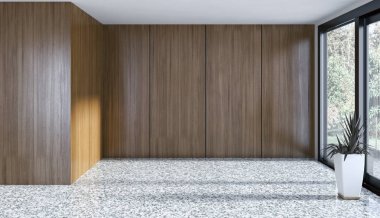 modern parlak iç mekan 3D resimleme