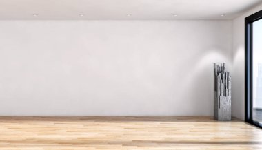 modern parlak iç mekan 3D resimleme