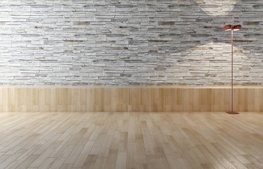 modern parlak iç mekan 3D resimleme