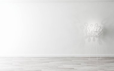 modern parlak iç mekan 3D resimleme