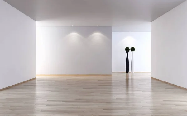 modern parlak iç mekan 3D resimleme
