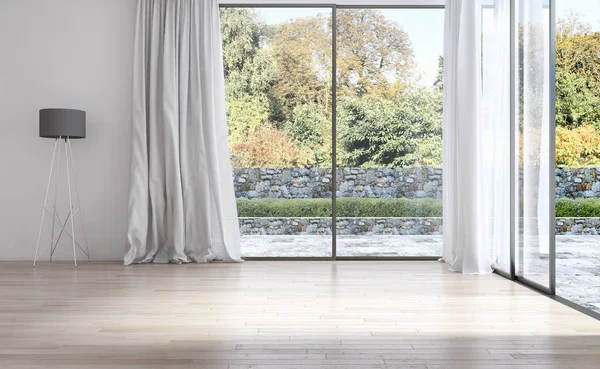 modern parlak iç mekan 3D resimleme