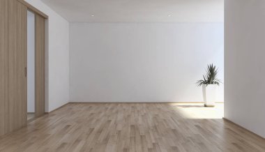 modern parlak iç mekan 3D resimleme