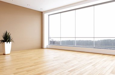 modern parlak iç mekan 3D resimleme