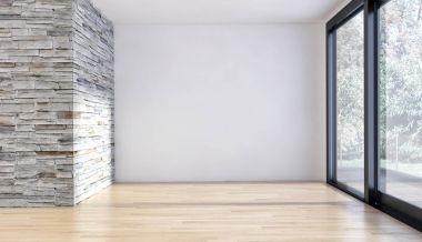 modern parlak iç mekan 3D resimleme