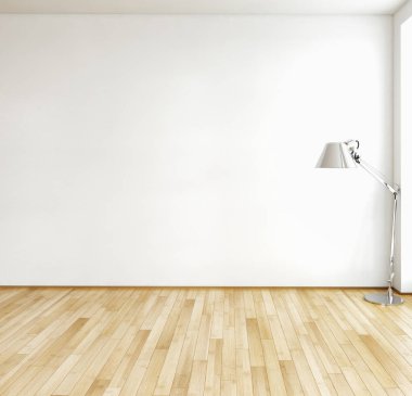 modern parlak iç mekan 3D resimleme