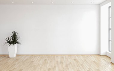 modern parlak iç mekan 3D resimleme