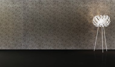 modern parlak iç mekan 3D resimleme