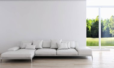 modern parlak iç mekan 3D resimleme