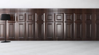 modern parlak iç mekan 3D resimleme