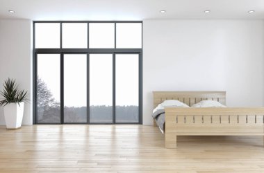 modern parlak iç mekan 3D resimleme