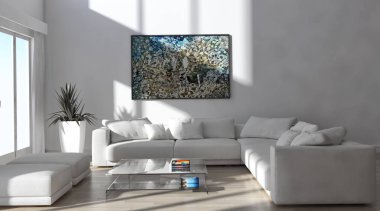 modern parlak iç mekan 3D resimleme