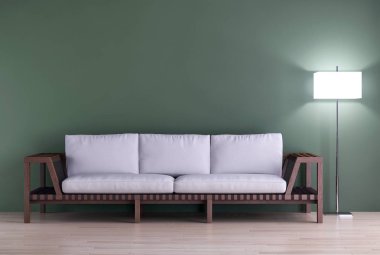 modern parlak iç mekan 3D resimleme