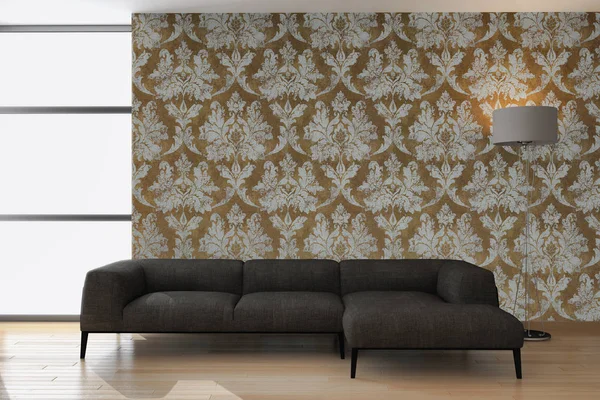 modern parlak iç mekan 3D resimleme