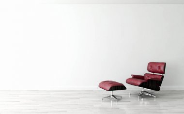 modern parlak iç mekan 3D resimleme