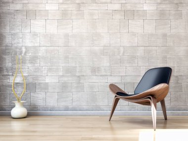 modern parlak iç mekan 3D resimleme