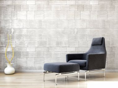 modern parlak iç mekan 3D resimleme