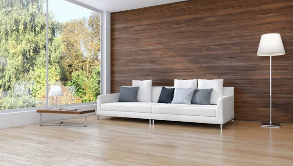 modern parlak iç mekan 3D resimleme