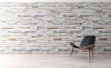 modern parlak iç mekan 3D resimleme