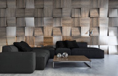 modern parlak iç mekan 3D resimleme