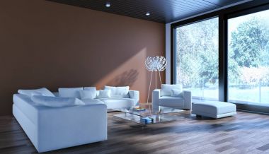 modern parlak iç mekan 3D resimleme