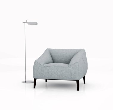 modern parlak iç mekan 3D resimleme