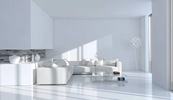 Modern helder interieur 3d rendering illustratie — Stockfoto