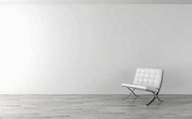 modern parlak iç mekan 3D resimleme