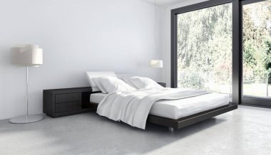 modern parlak iç mekan 3D resimleme