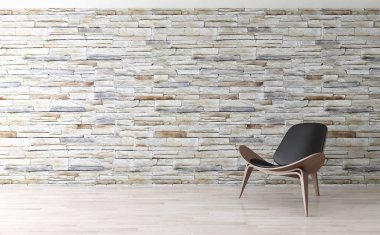 modern parlak iç mekan 3D resimleme