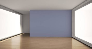 modern parlak iç mekan 3D resimleme