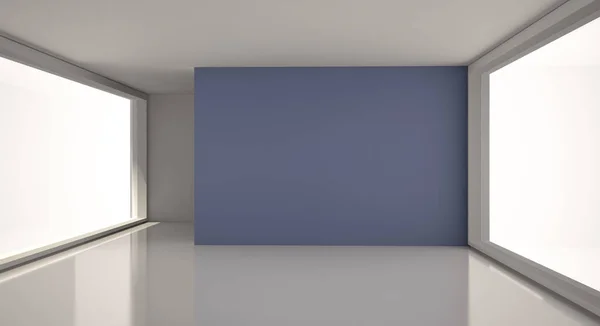 현대의 밝은 인테리어 3d 렌더링 삽화 — 스톡 사진