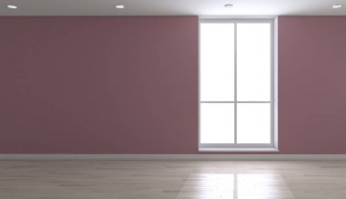 modern parlak iç mekan 3D resimleme