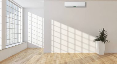 modern parlak iç mekan 3D resimleme