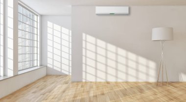 modern parlak iç mekan 3D resimleme