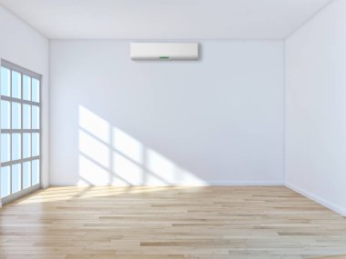 modern parlak iç mekan 3D resimleme