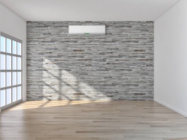 modern parlak iç mekan 3D resimleme