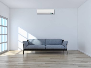 modern parlak iç mekan 3D resimleme