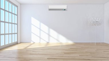 modern parlak iç mekan 3D resimleme